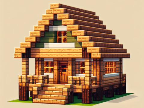 Inspirasi Desain Rumah Kayu Minecraft yang Sederhana dan Estetis